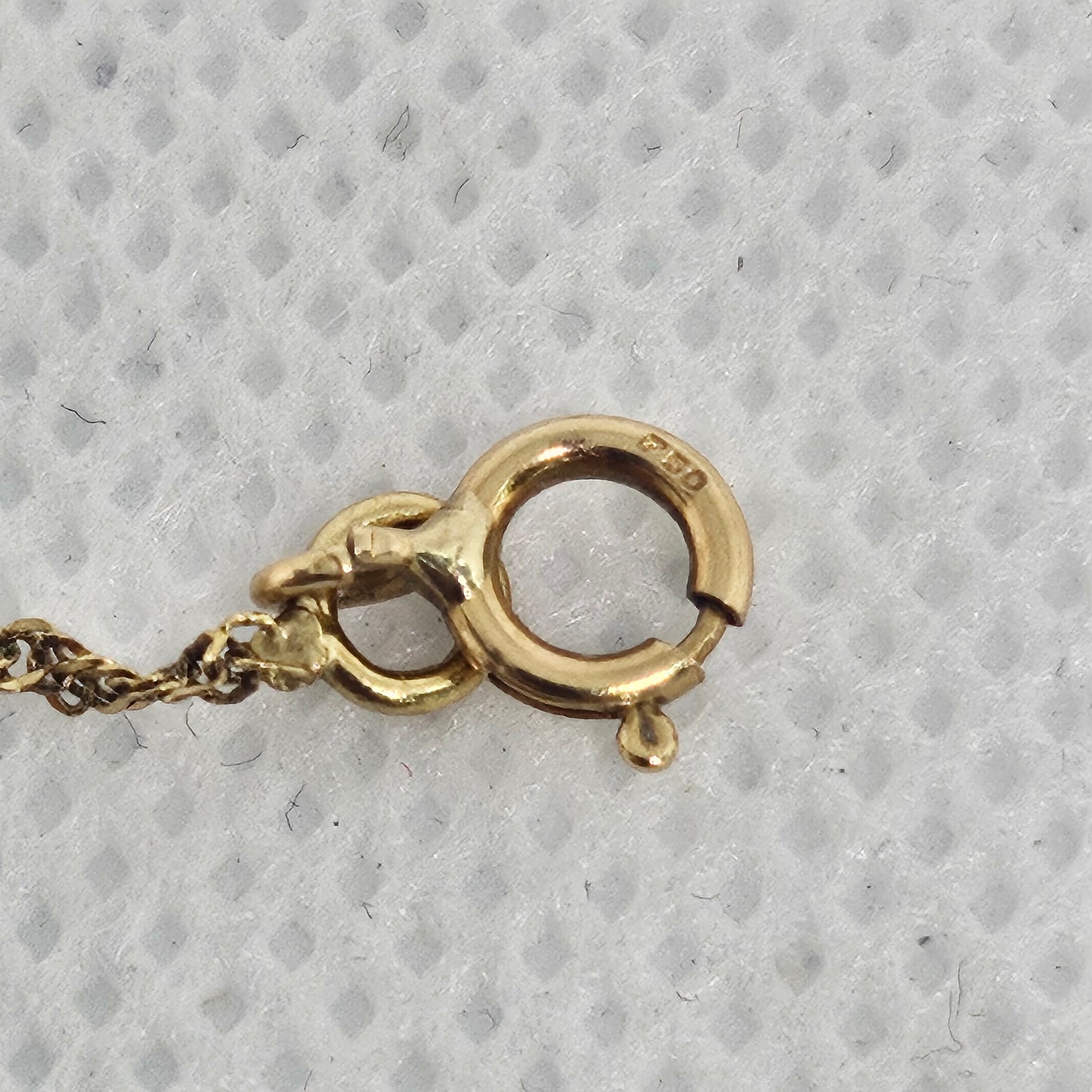 Collier en Or Jaune avec Perles et Diamants Longueur -22.50 cm