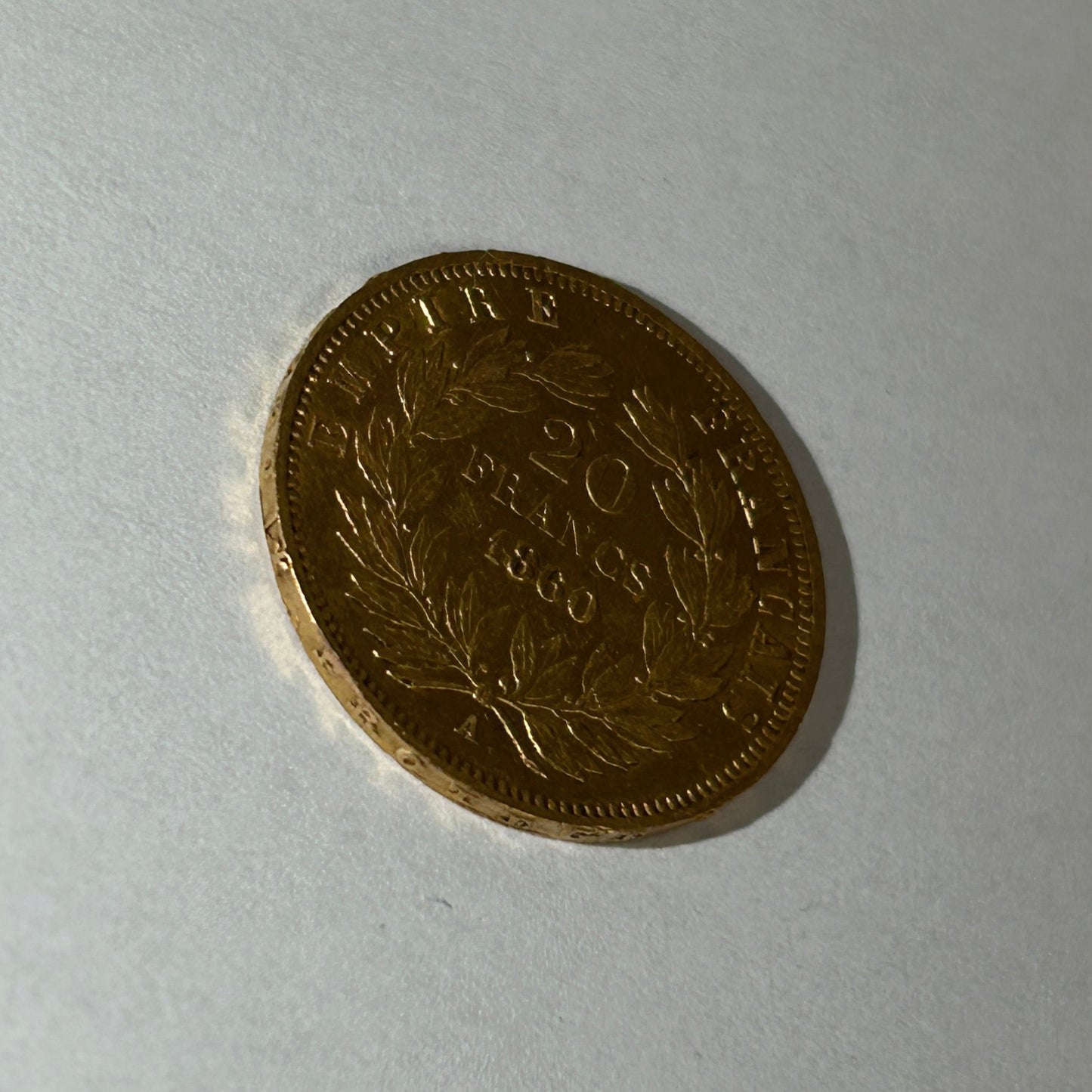 20 Francs Napoléon 1860 en Or Jaune 18K - 6.44g