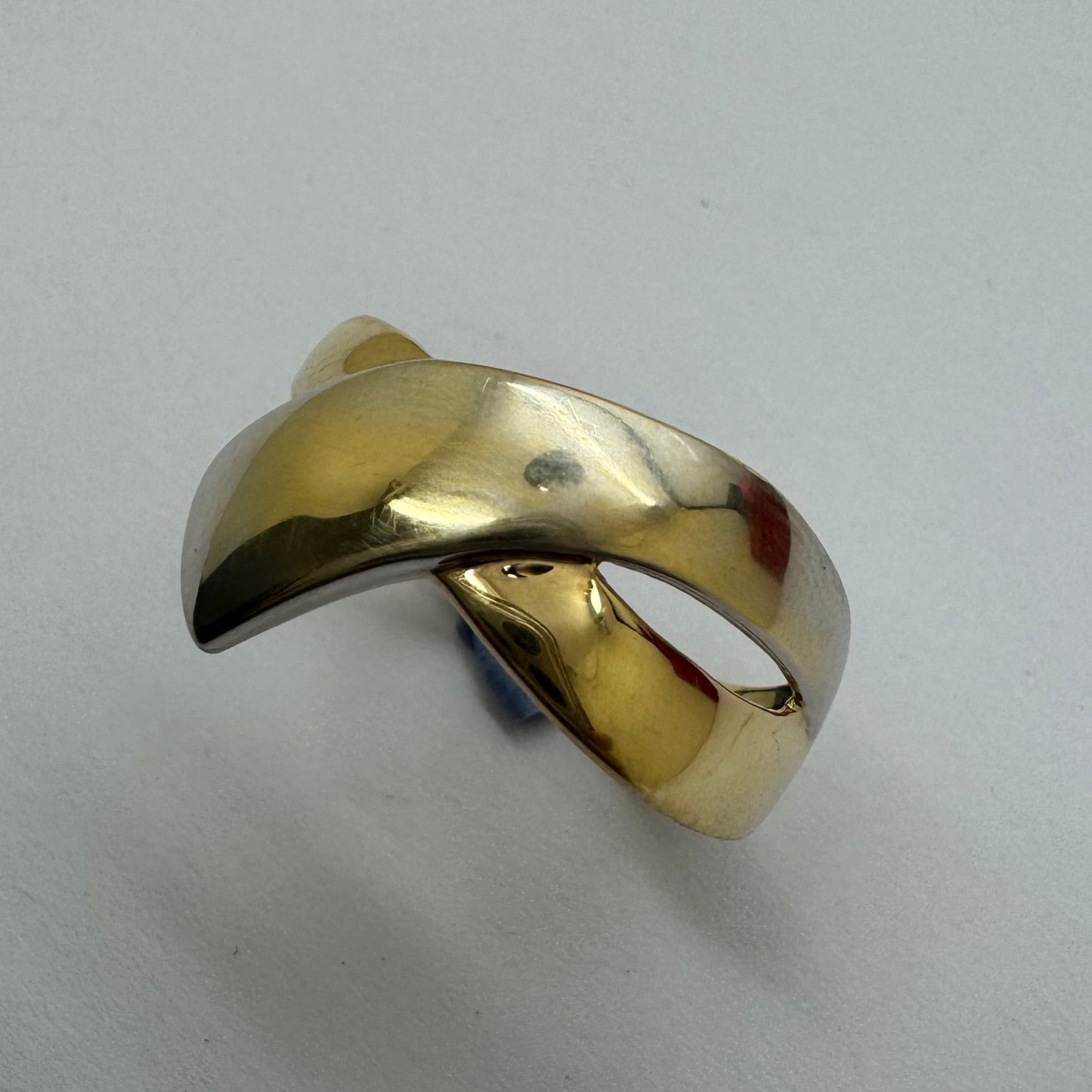 Bague Jonc Or Jaune et Blanc 18K T59