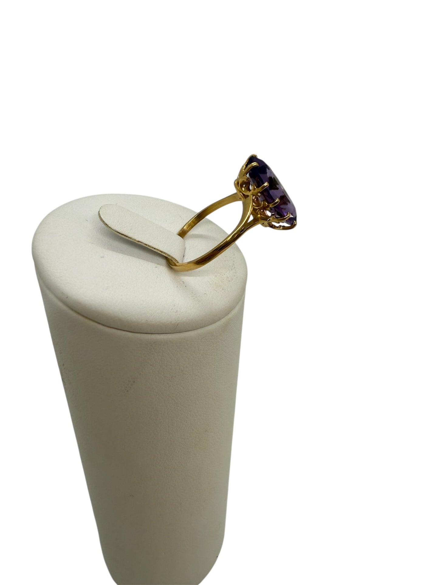 Bague Ancienne Solitaire Or Jaune 18K Taille-57