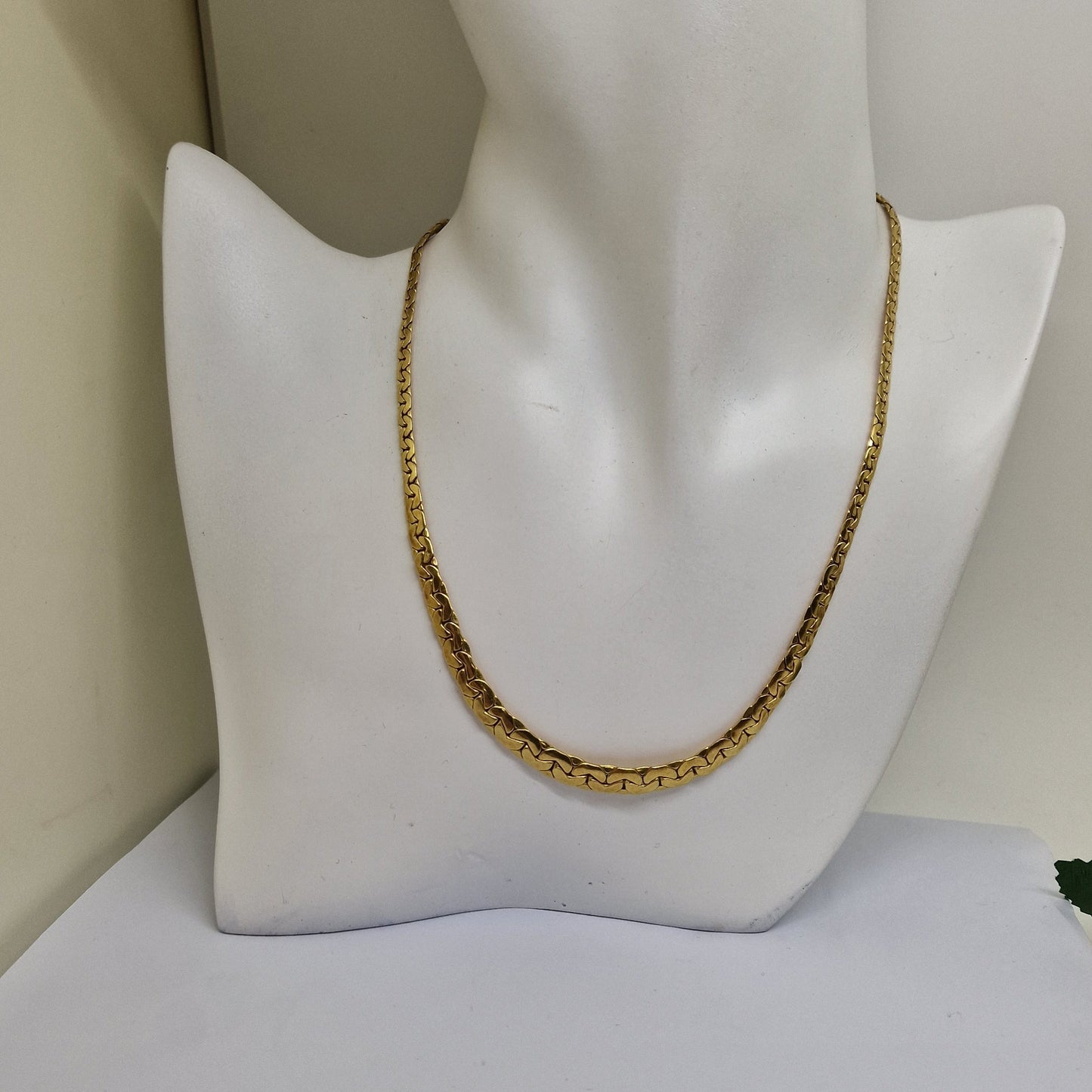 Collier Maille Haricot en Or jaune 18K 10.45 Grs