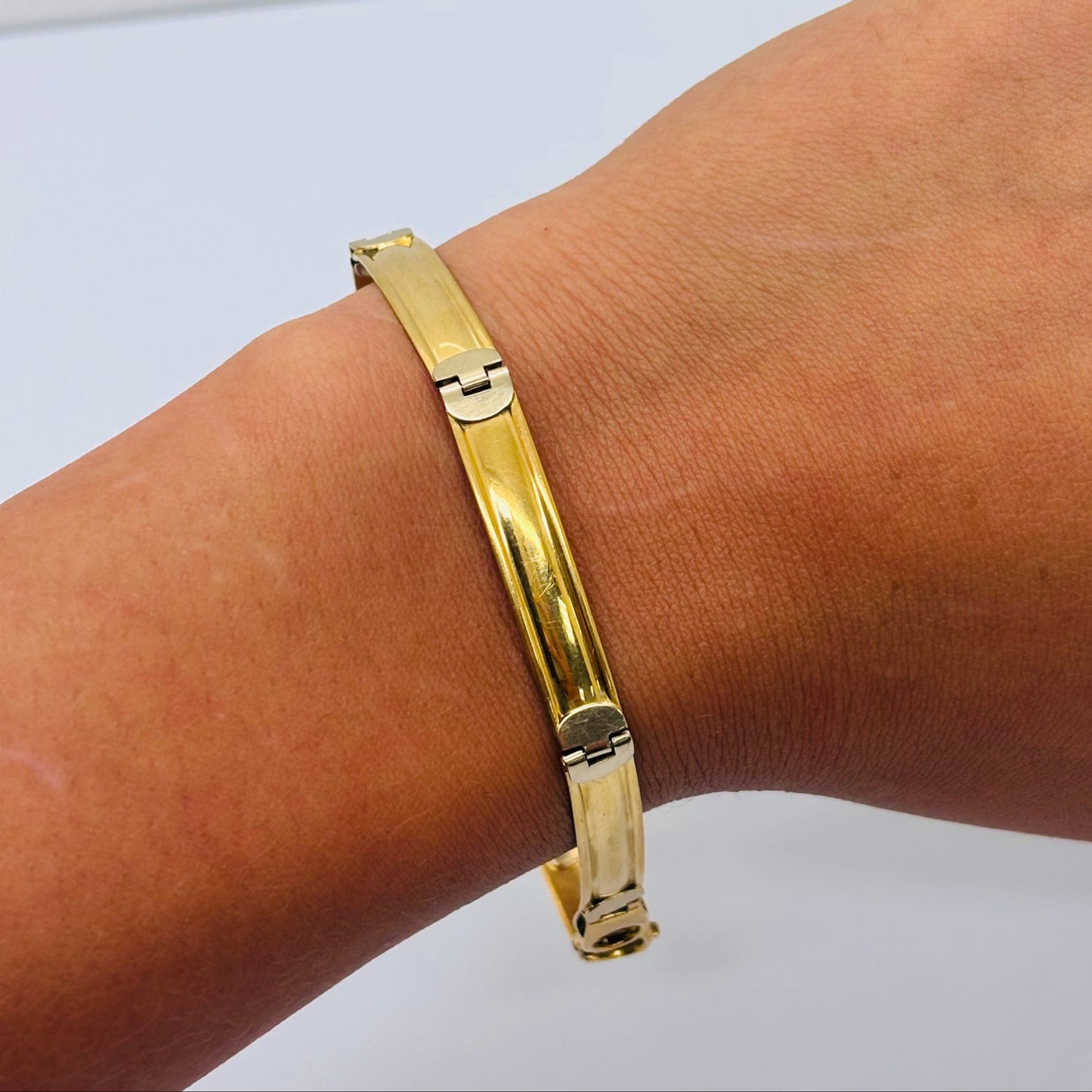 Bracelet gourmette en Or Jaune 18K 12.35 grs