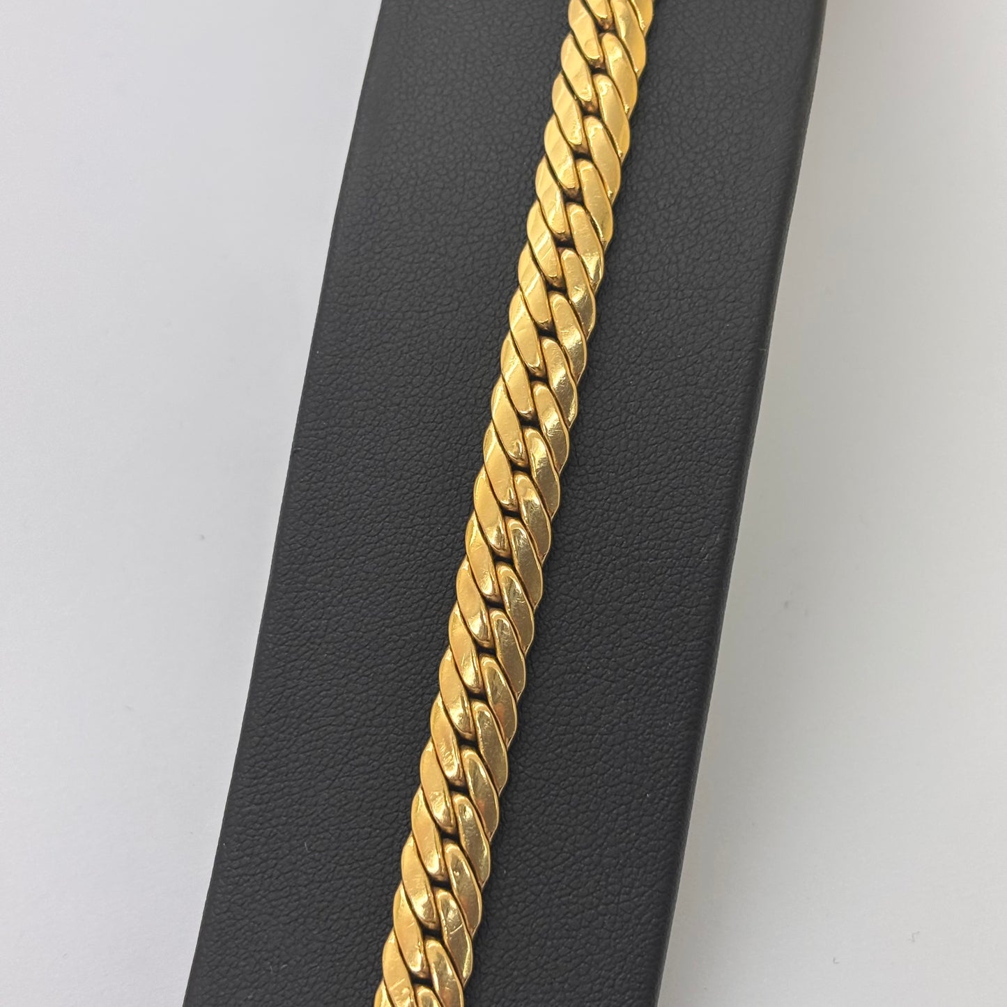 Bracelet Maillon Anglaise en Or Jaune 18K 14.45 Grs