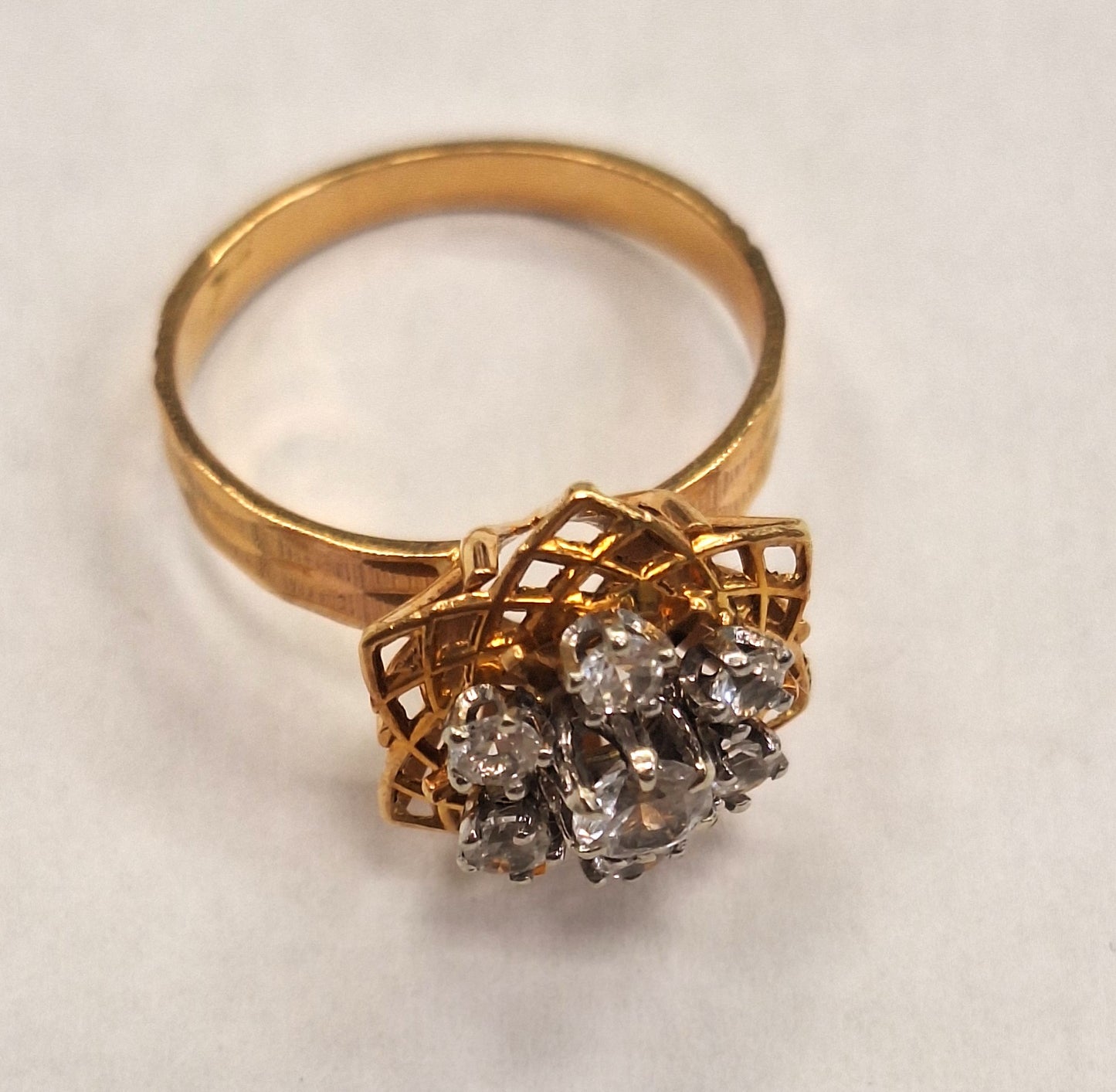 Bague Chou Or Jaune 18 Carats avec Topazes Naturelles