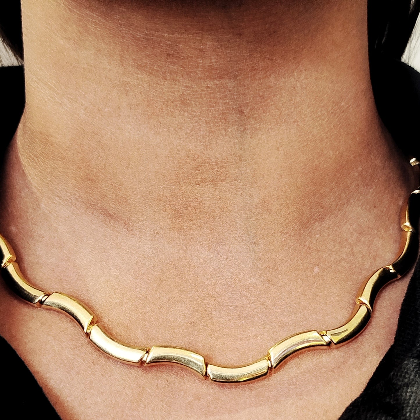 Collier Ras du Cou Or Jaune 18K - 23,90g