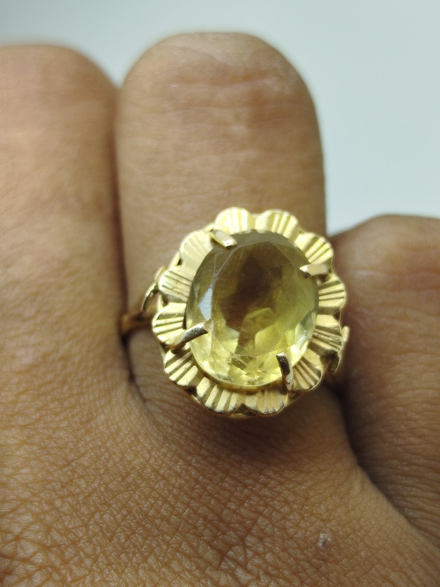 Bague en Or Jaune 18K - Taille 57