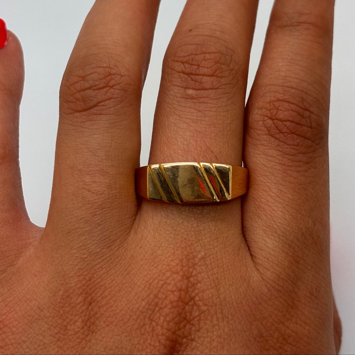 Chevalière Or Jaune 18 carats - Taille 68