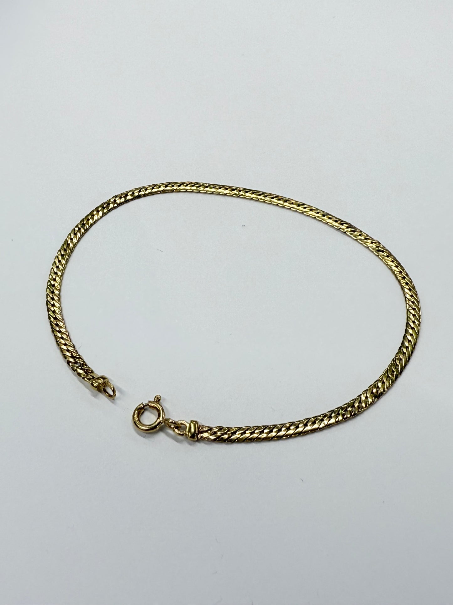 Bracelet en Or Jaune 18k Maille Anglaise Lg19cm