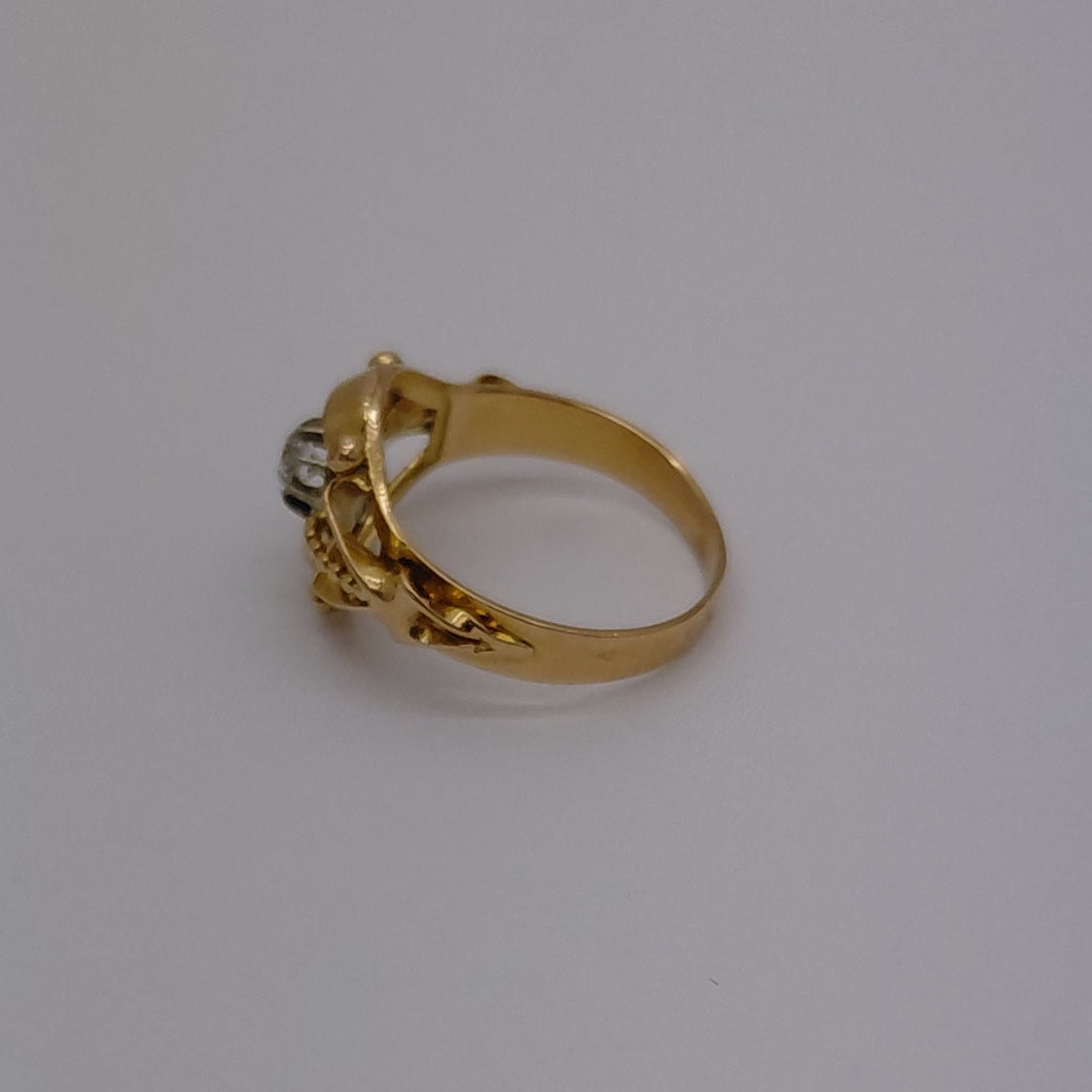 Bague Tank en Or Jaune 18K Taille-57