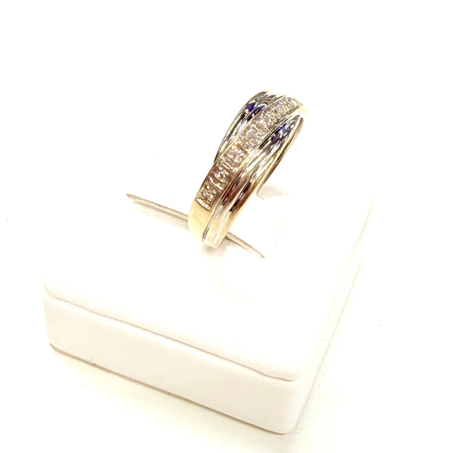 Bague en Or Blanc et Diamants 18k - Taille 52