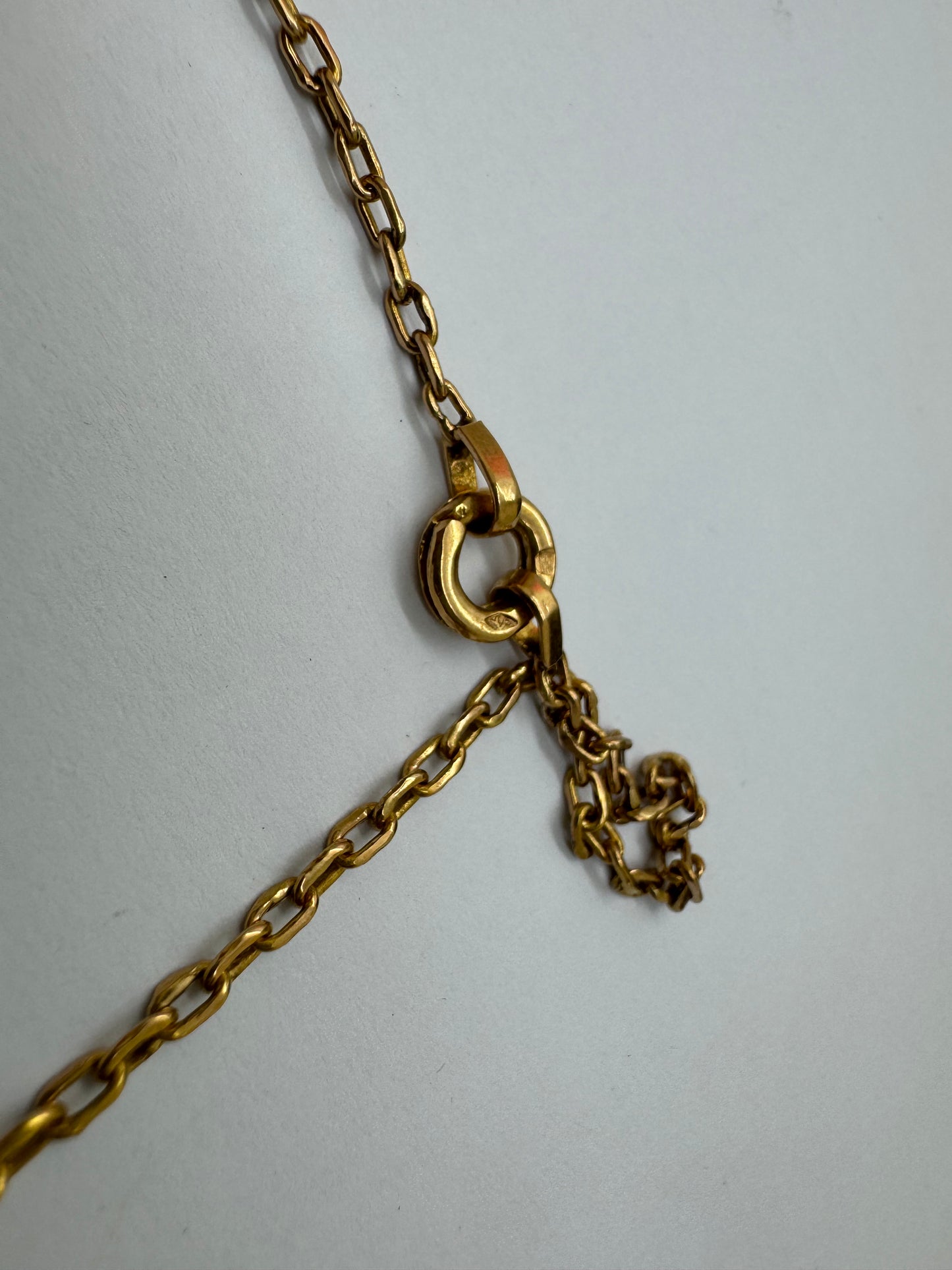Collier Ras du Cou Or Jaune 18K et Grenats