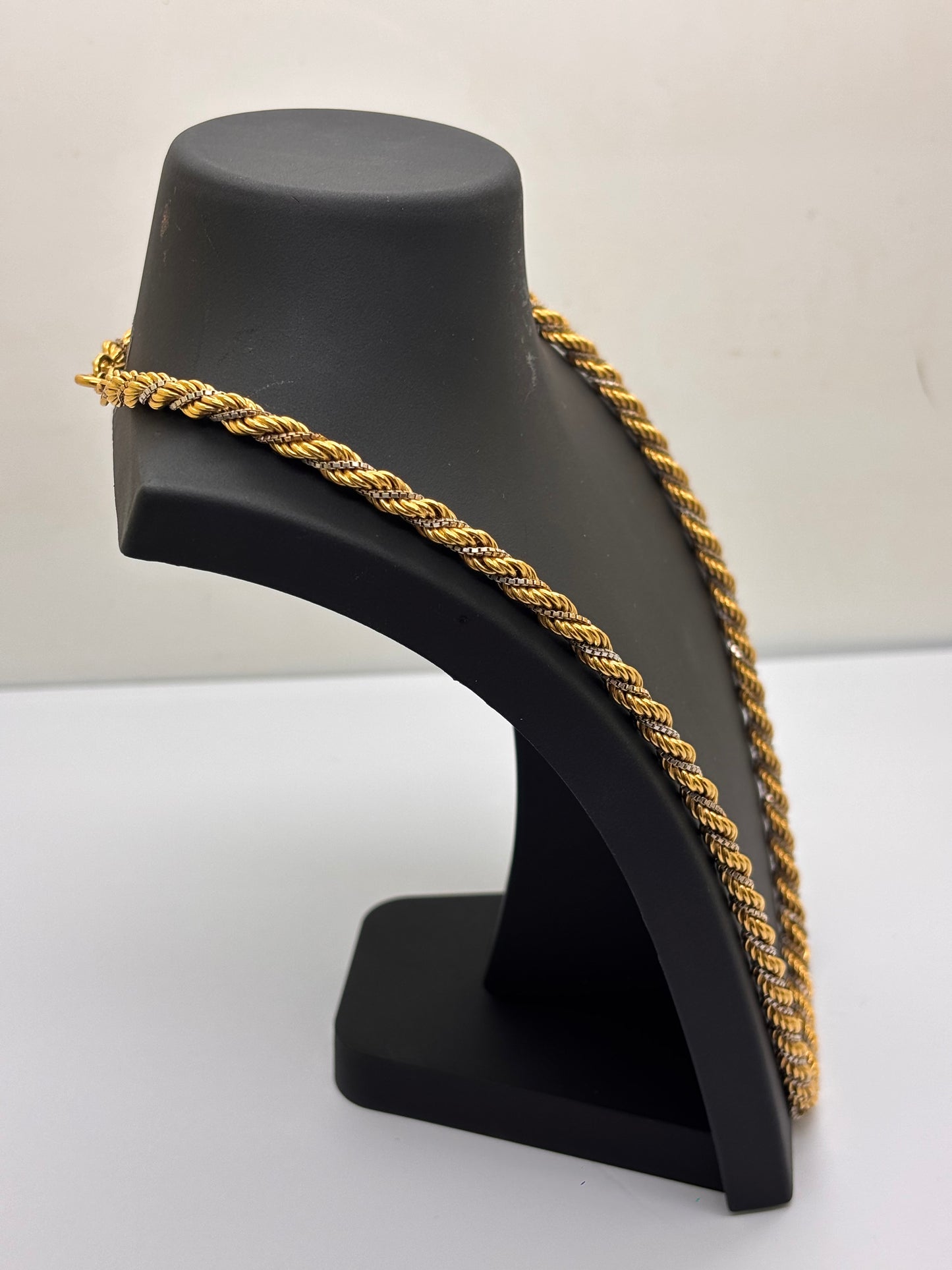 Collier Princesse 18 carats, en or jaune et blanc