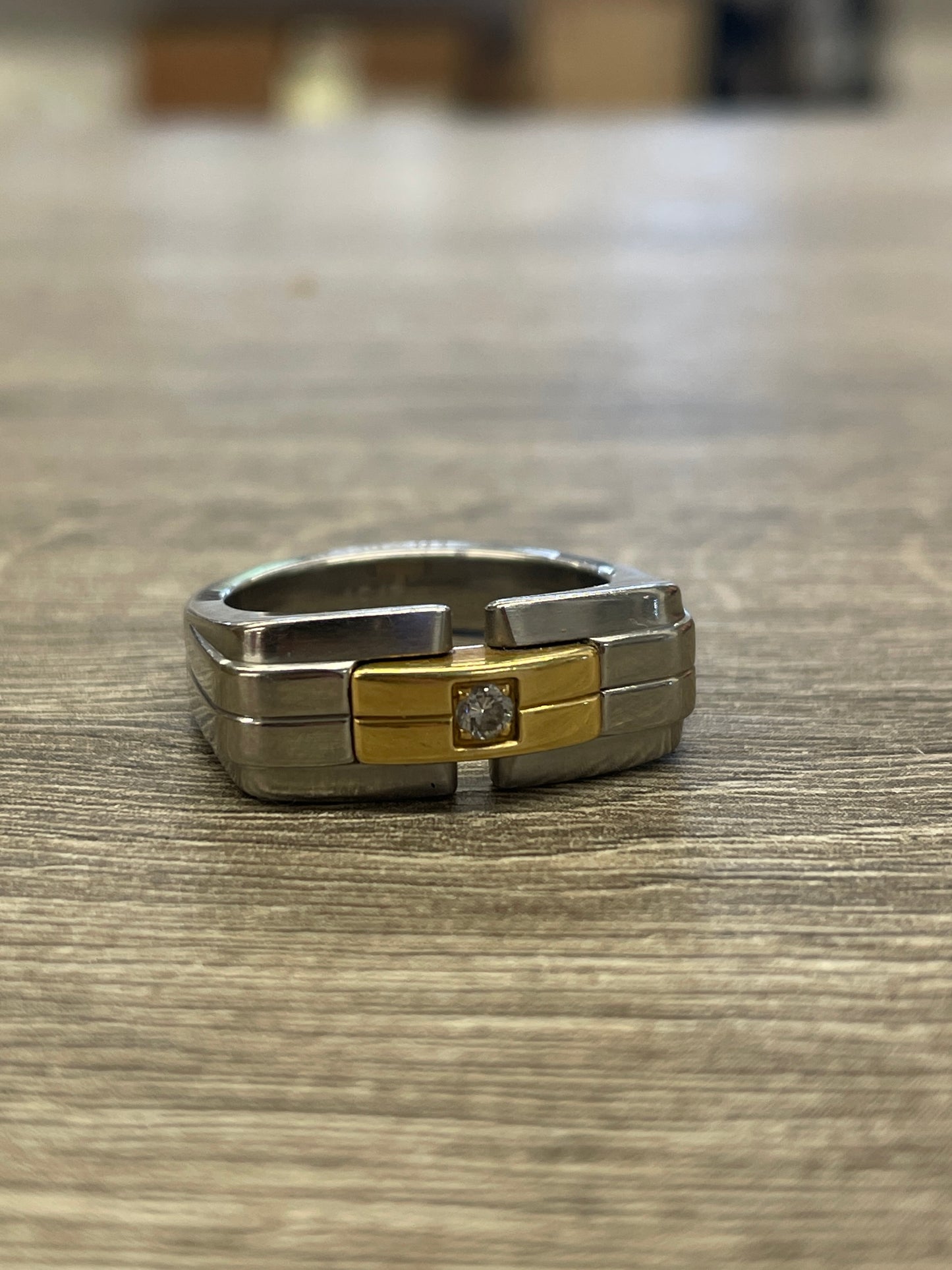 Chevalière Tank en Or Jaune Taille-57