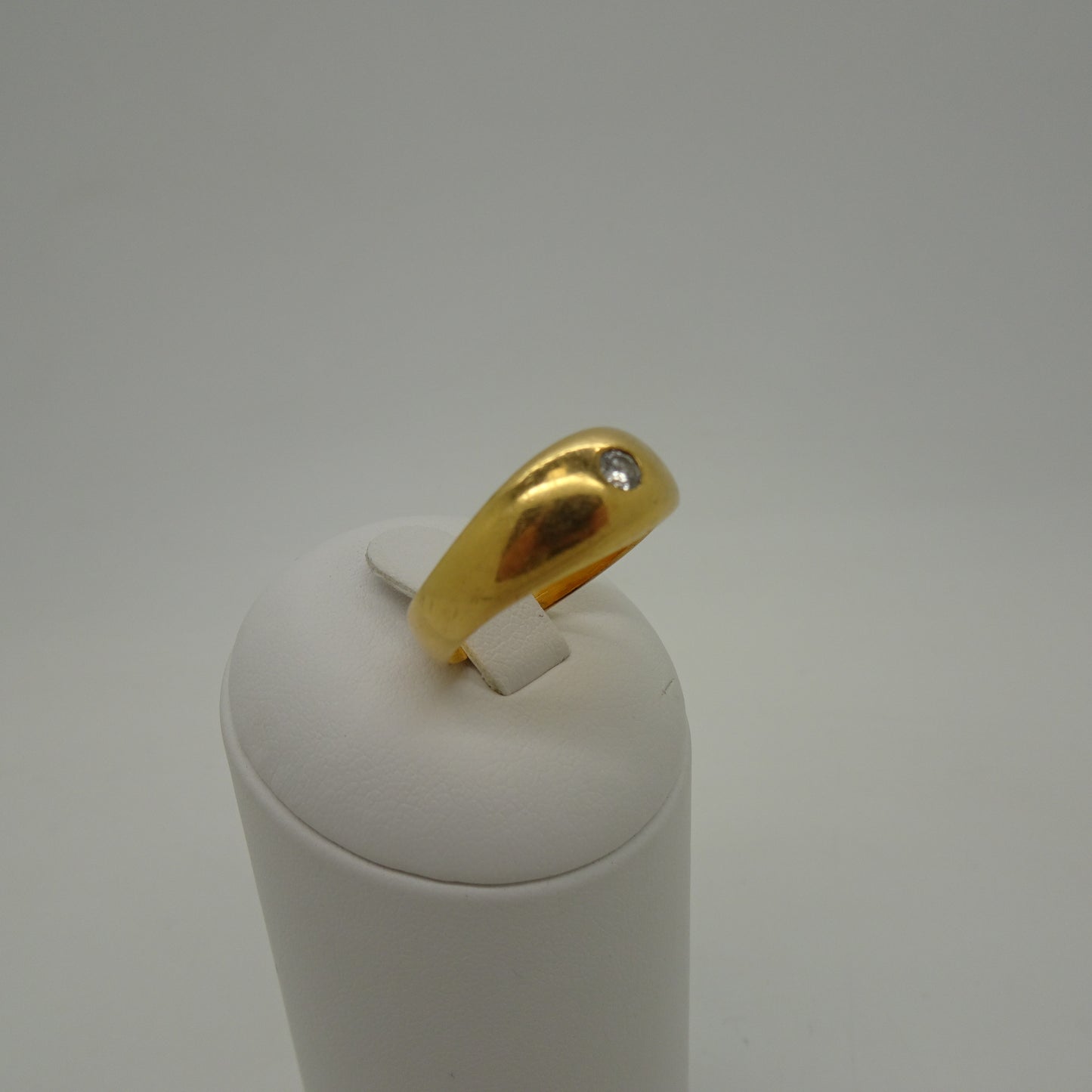 Bague Jonc Or Jaune 18K avec Diamant 0.05ct