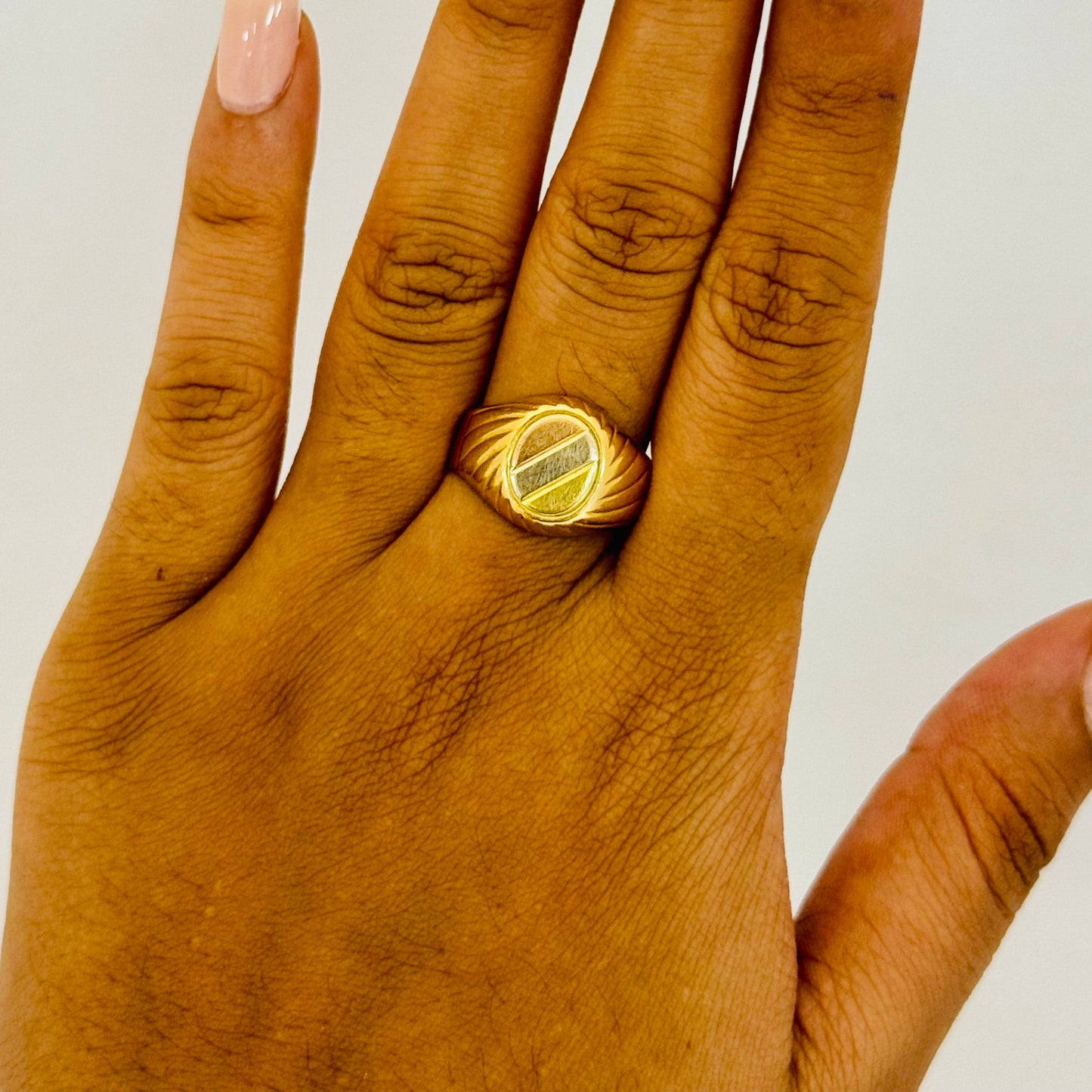 Chevalière en Or Jaune 18 Carats - Taille 59
