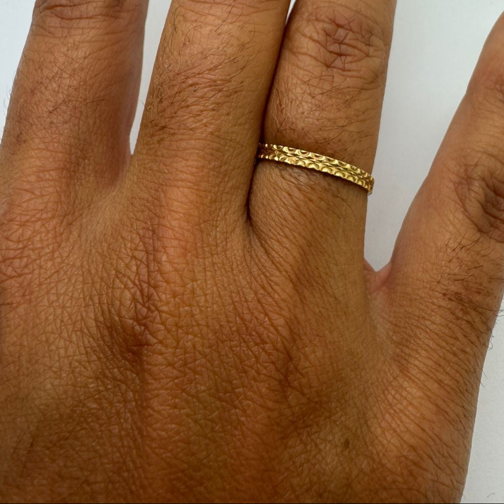 Alliance en Or Jaune 18K Taille-50