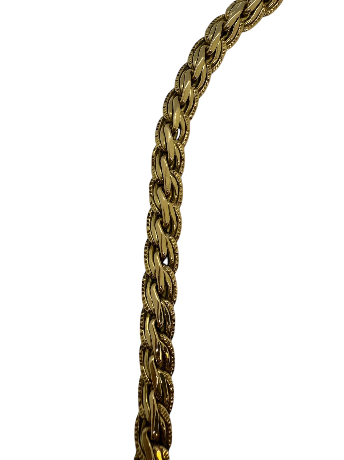 Collier Or Jaune 18K Maille Haricot Ras du Cou