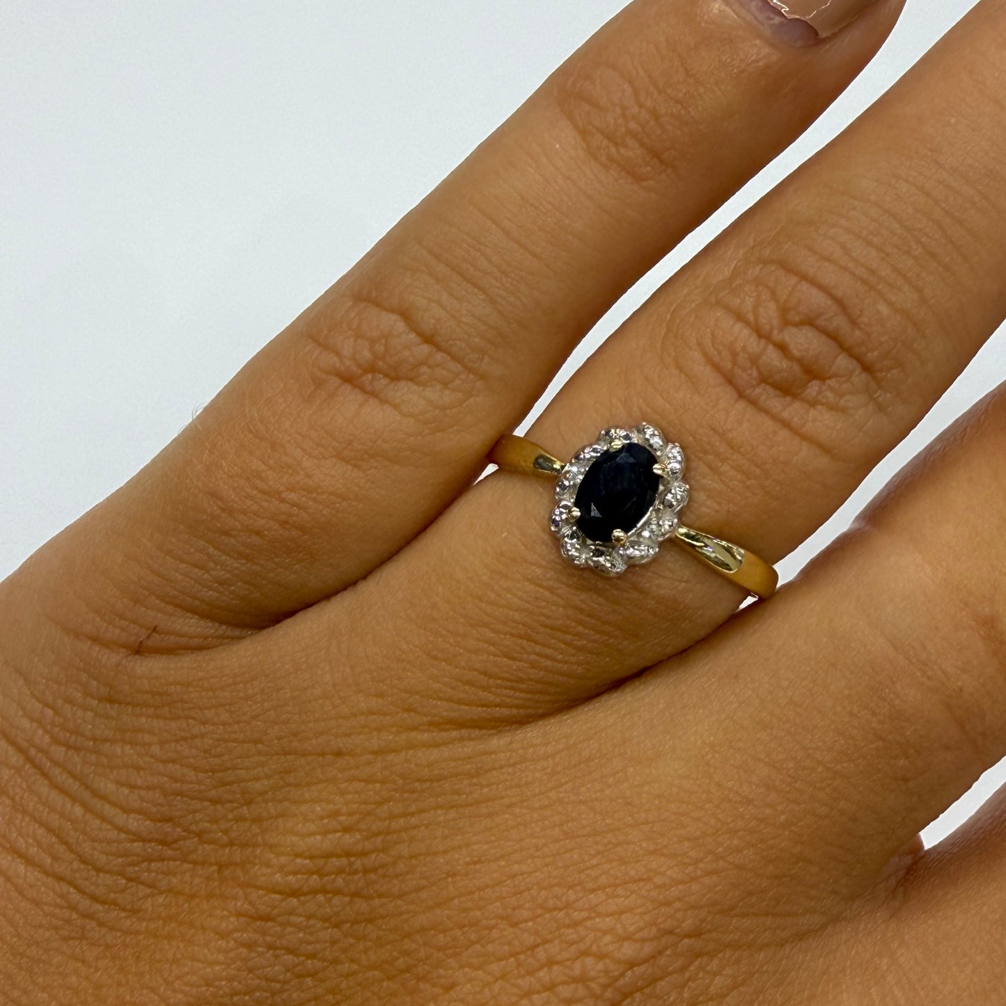 Bague en Or Jaune et or Blanc 18k Taille-55