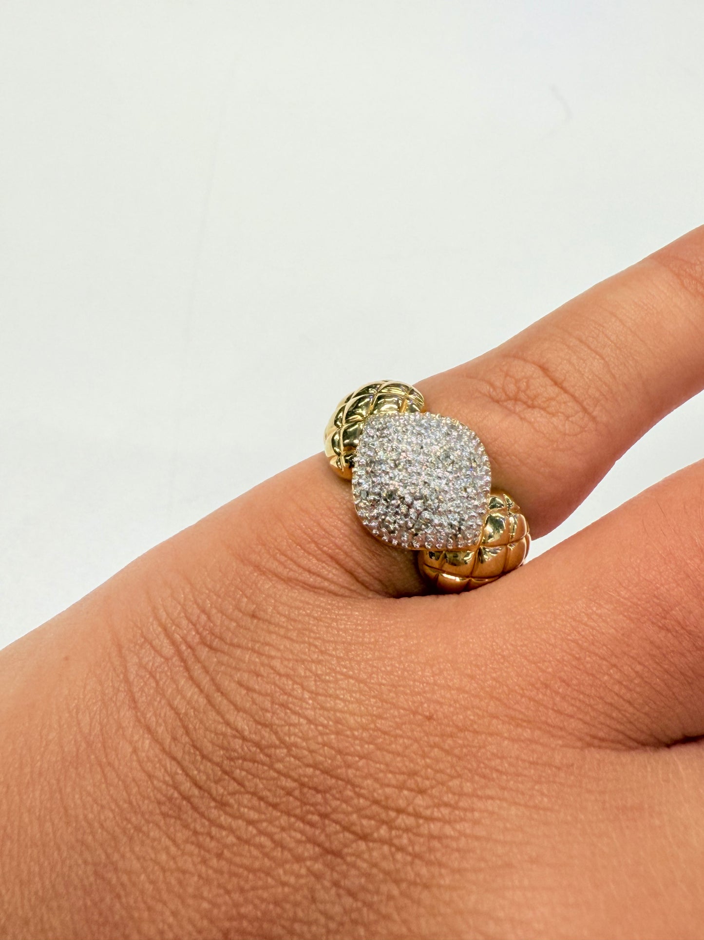 Bague en Or jaune et blanc avec diamants 18K