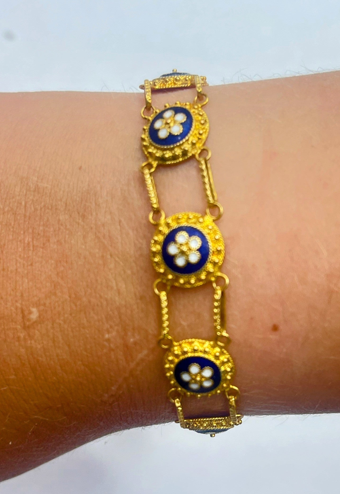 Bracelet Fantaisie en Or Jaune 20K 12.72 Grs