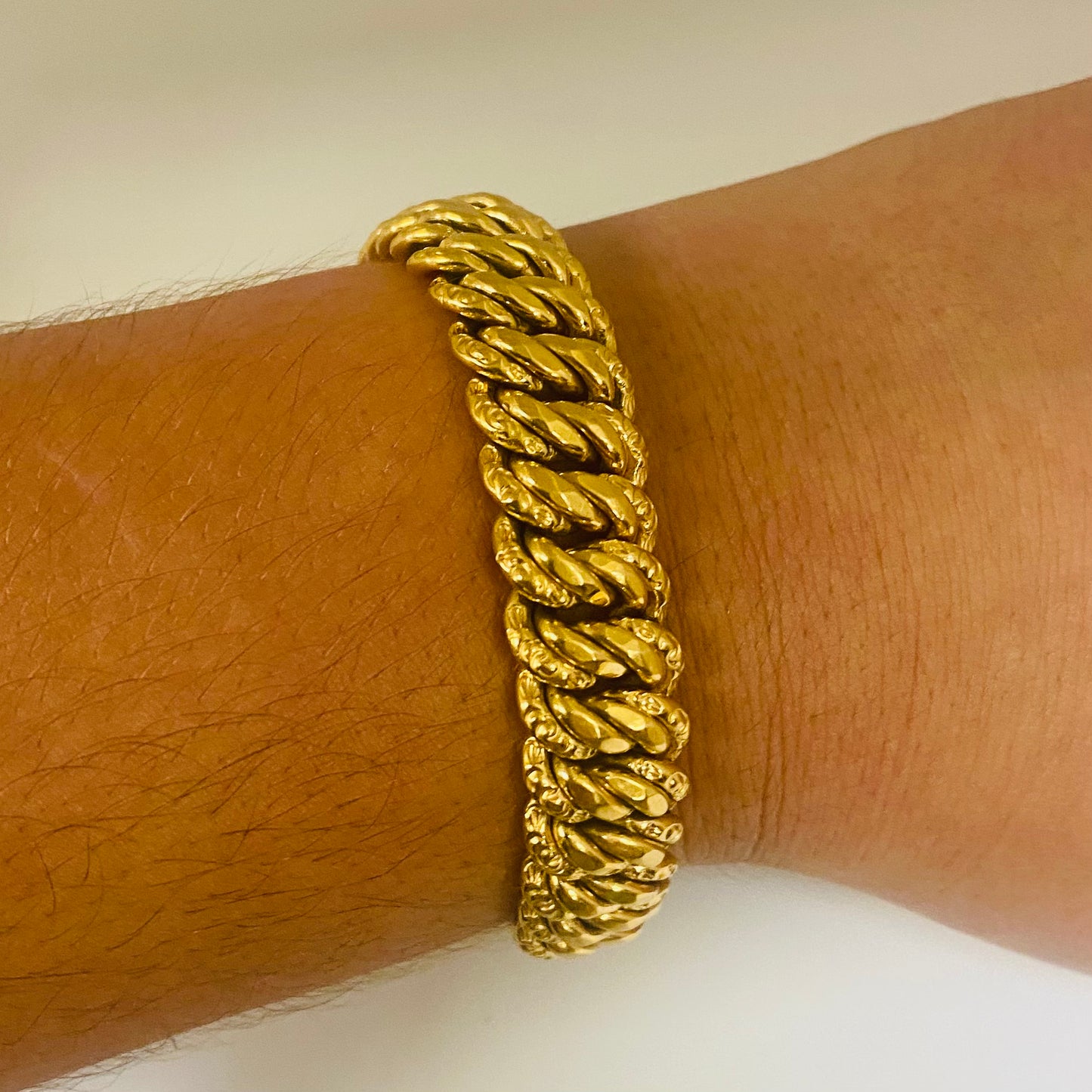 Bracelet maille américaine en Or jaune 18K 27,97g
