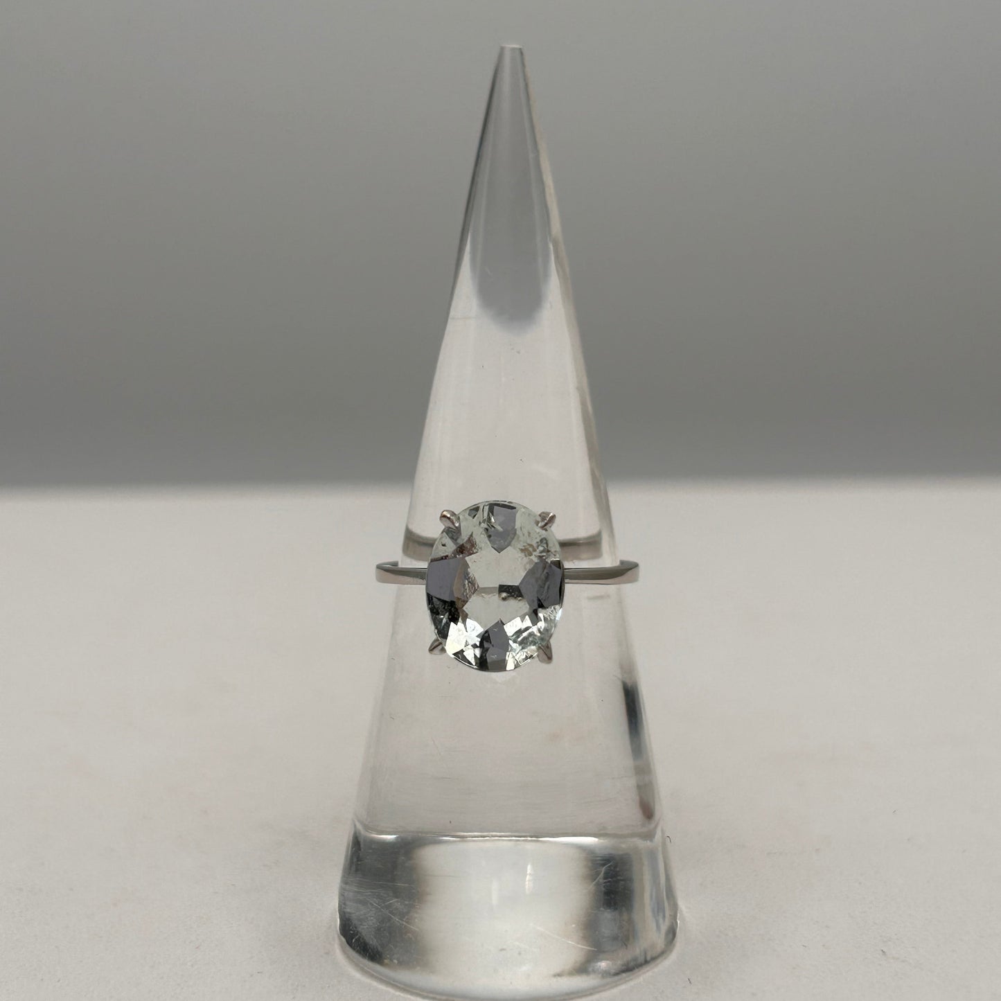 Bague Empierrée Aigue Marine Or Blanc 18K