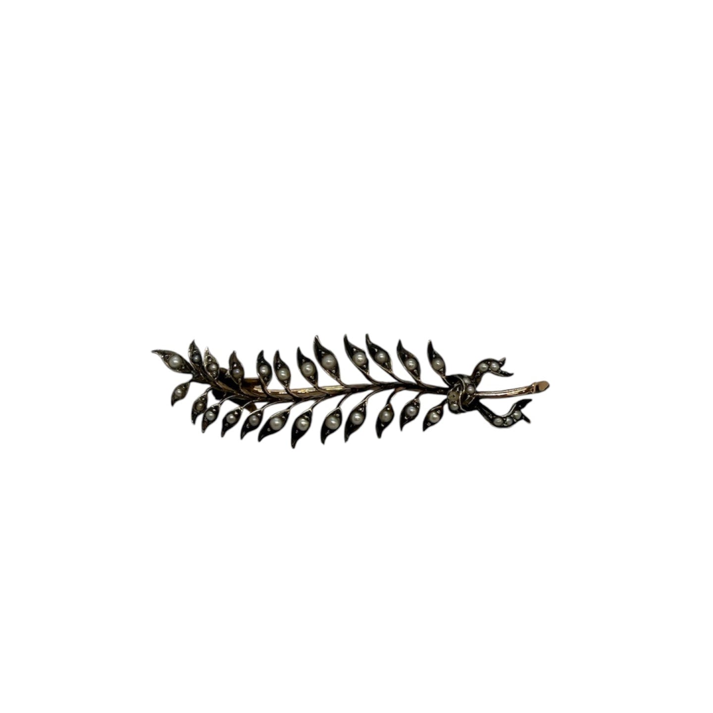 Broche feuille en or jaune 18K 5.88 Grs