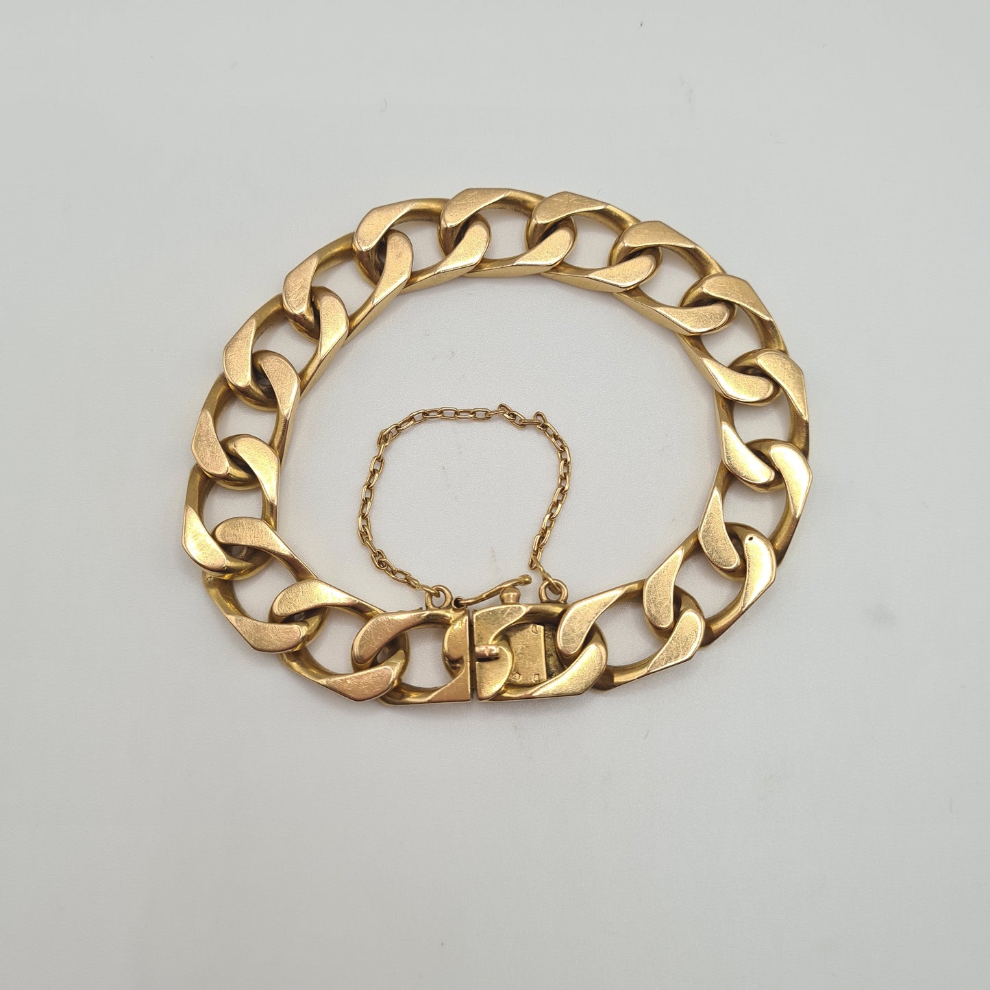 Bracelet Gourmette Or Jaune 18K Tête d'Aigle Longueur 18