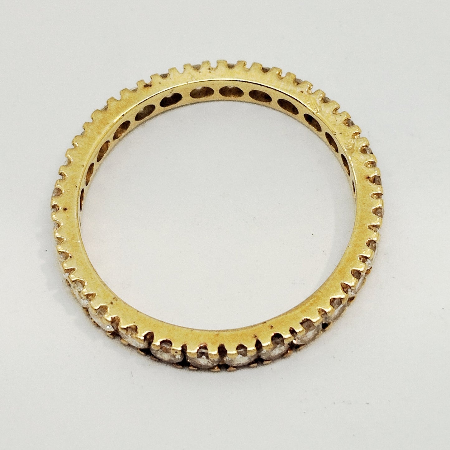 Tour complet en or jaune 18K avec oxyde de zirconium 2.88g - taille 58