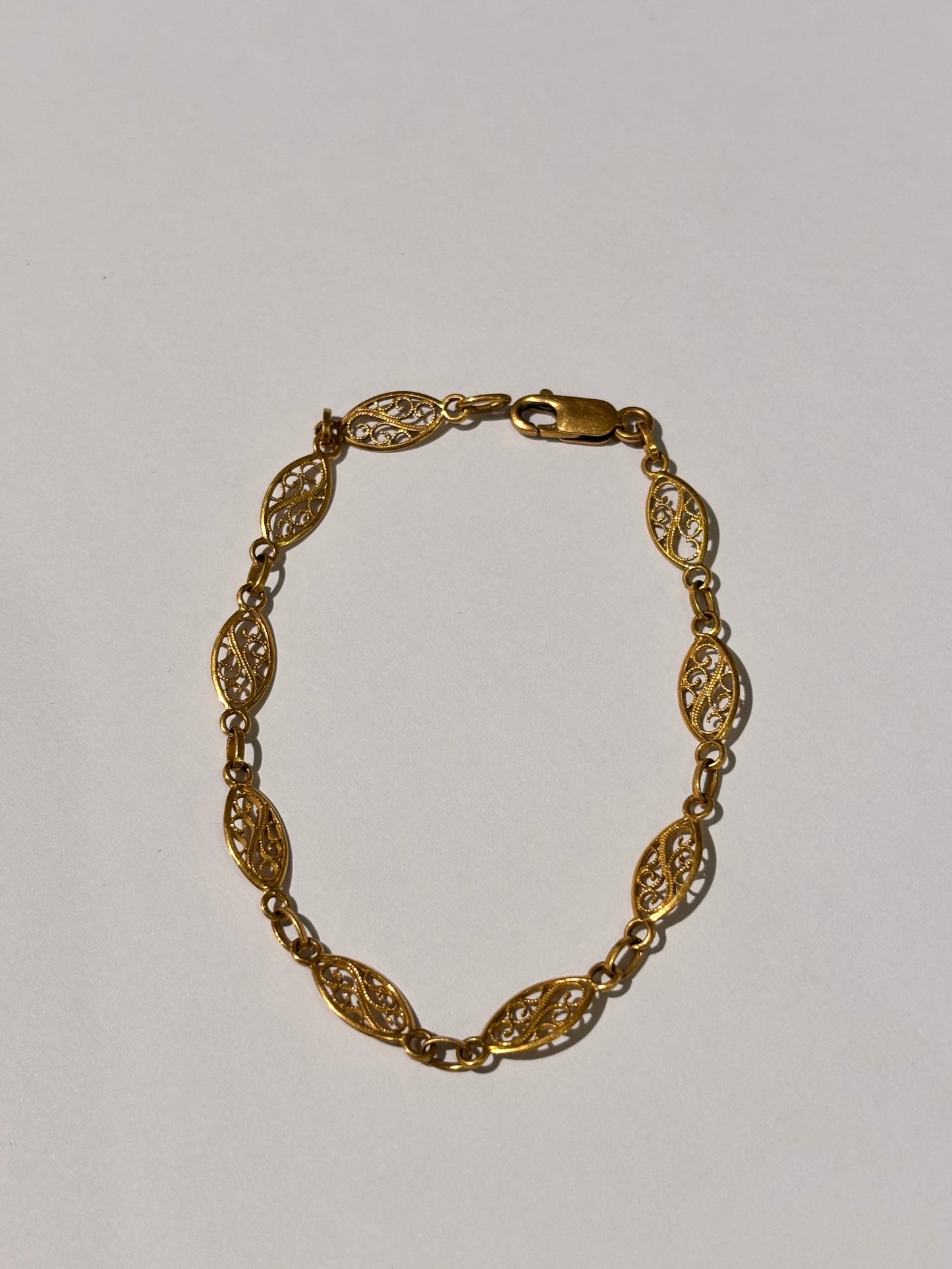 Bracelet Maillon Jaseron Or Jaune 18K Tête d'Aigle