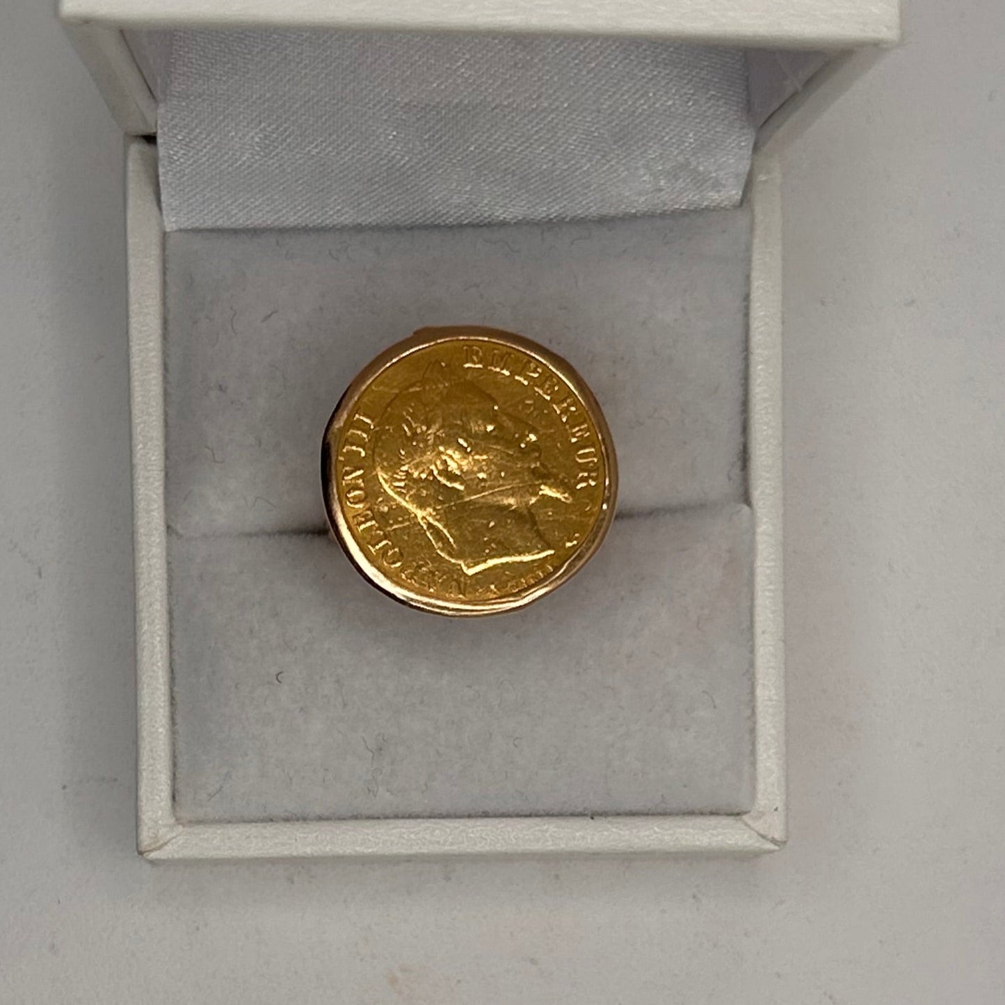 Bague pièce 10 FR Napoléon or jaune 18K