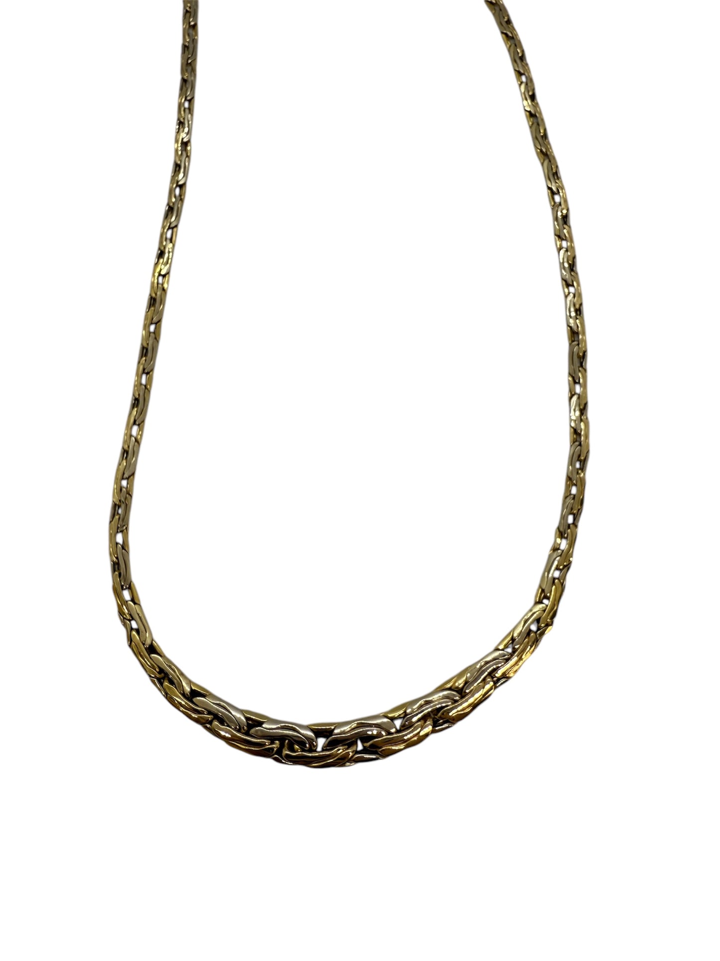 Collier Ras du Cou Or Jaune 18K Maille Haricot