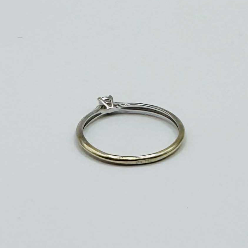 Bague Solitaire en Or Blanc 18K Taille-50