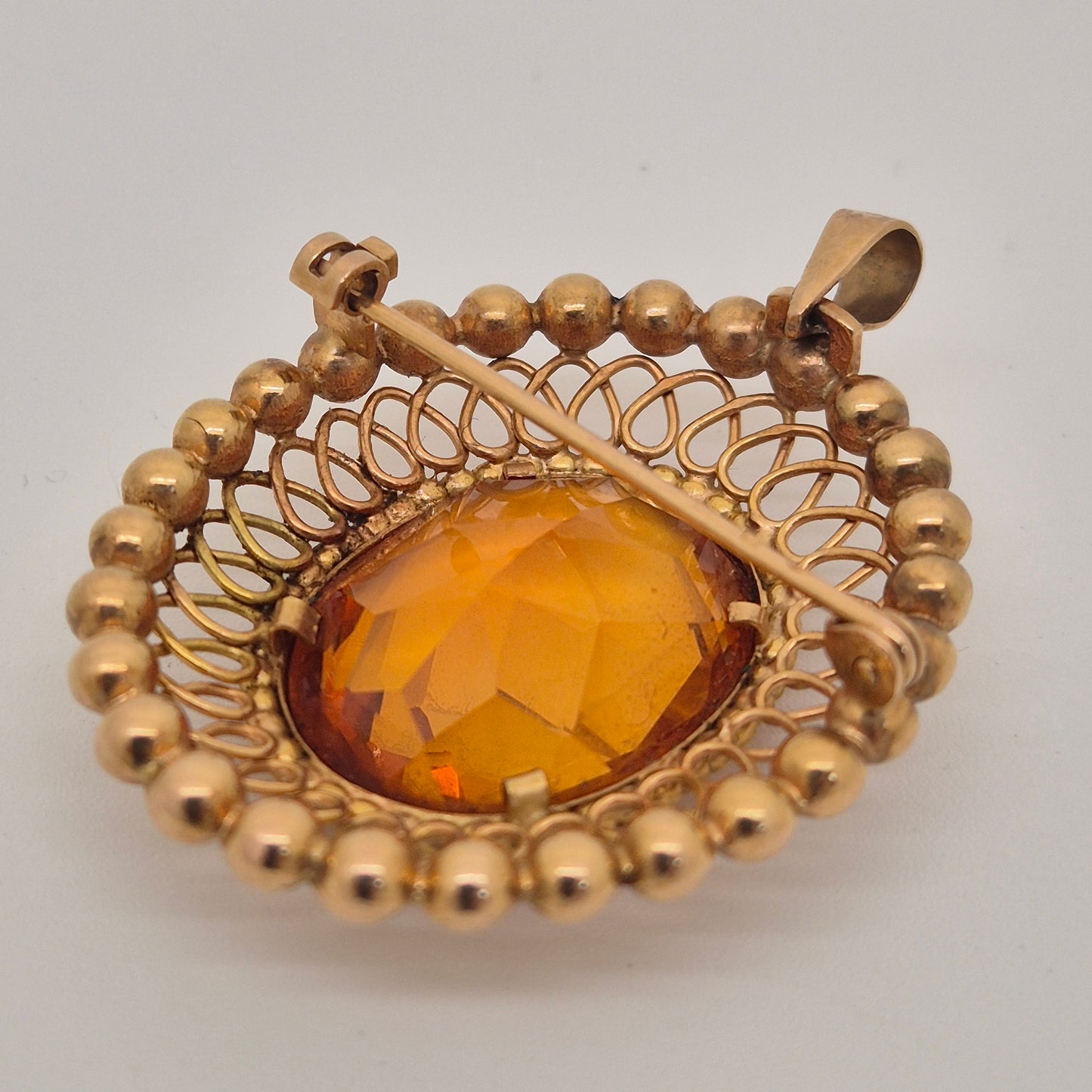 Pendentif en Or jaune 18k avec Citrine