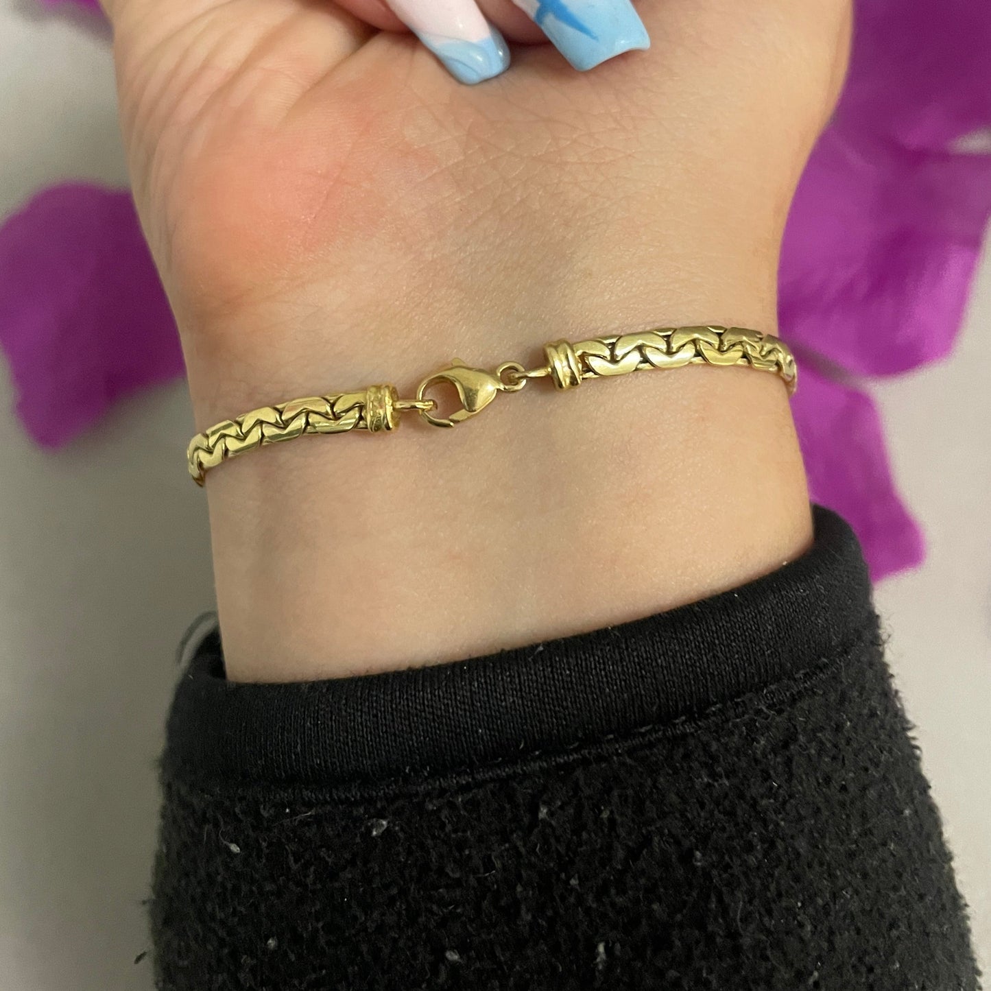 Bracelet maillon en or jaune 18K 4.61 Grs