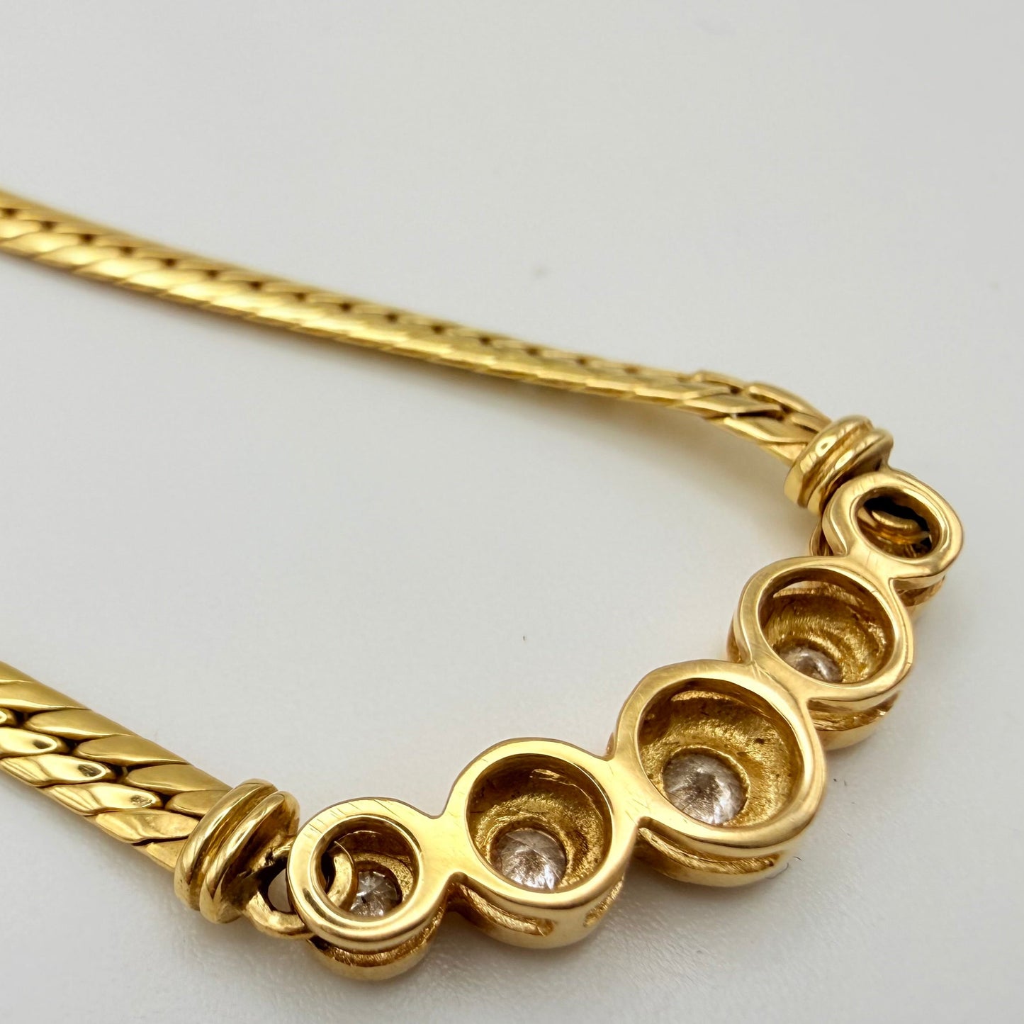 Collier Princesse en Or Jaune avec Diamants 18k - 9,54g