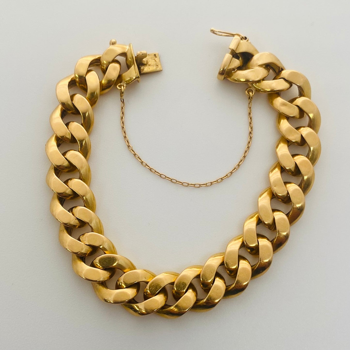 Bracelet Maillon Gourmette Or Jaune 18K 22,19 Grs