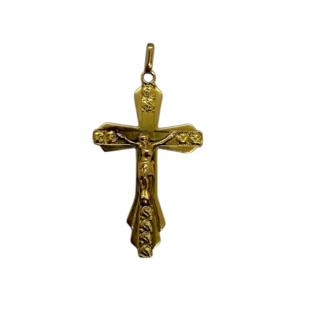 Pendentif Croix Or Jaune 18 Carats Bon Etat