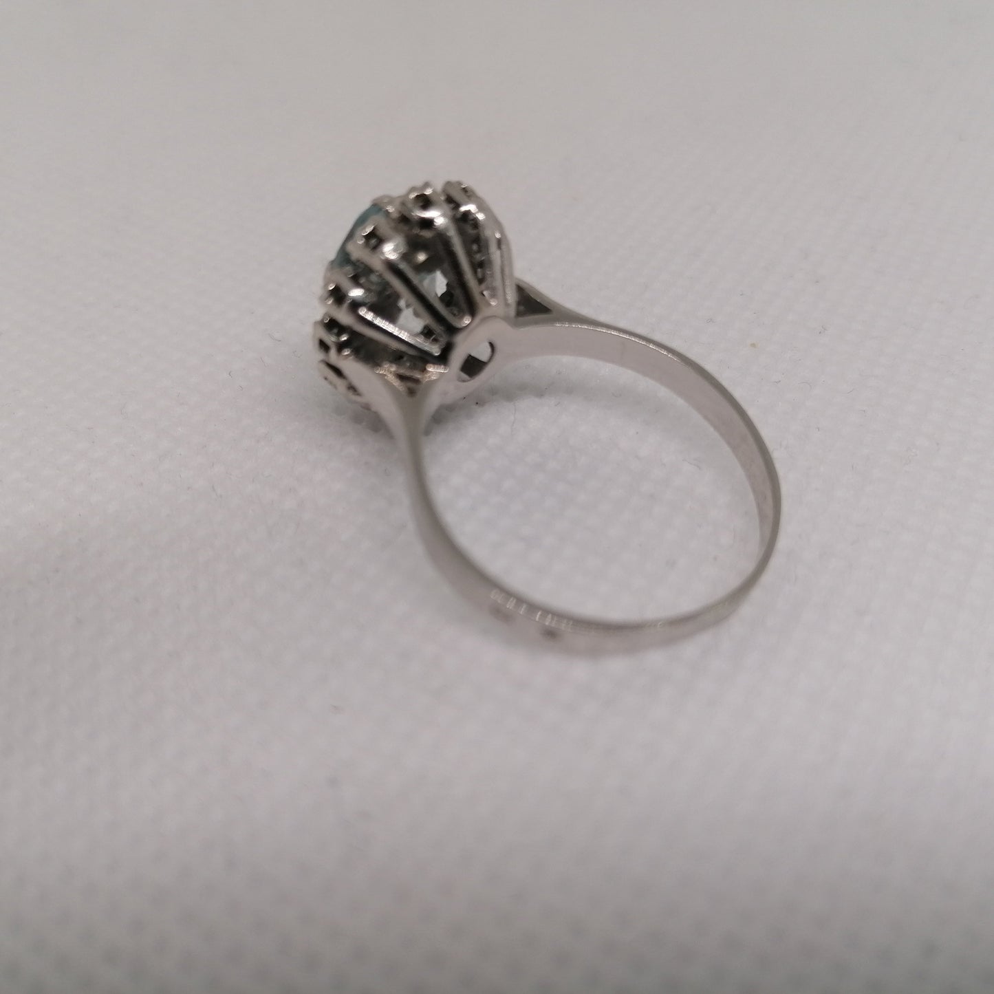 Bagues Marguerite en Or Blanc 18K Taille-58