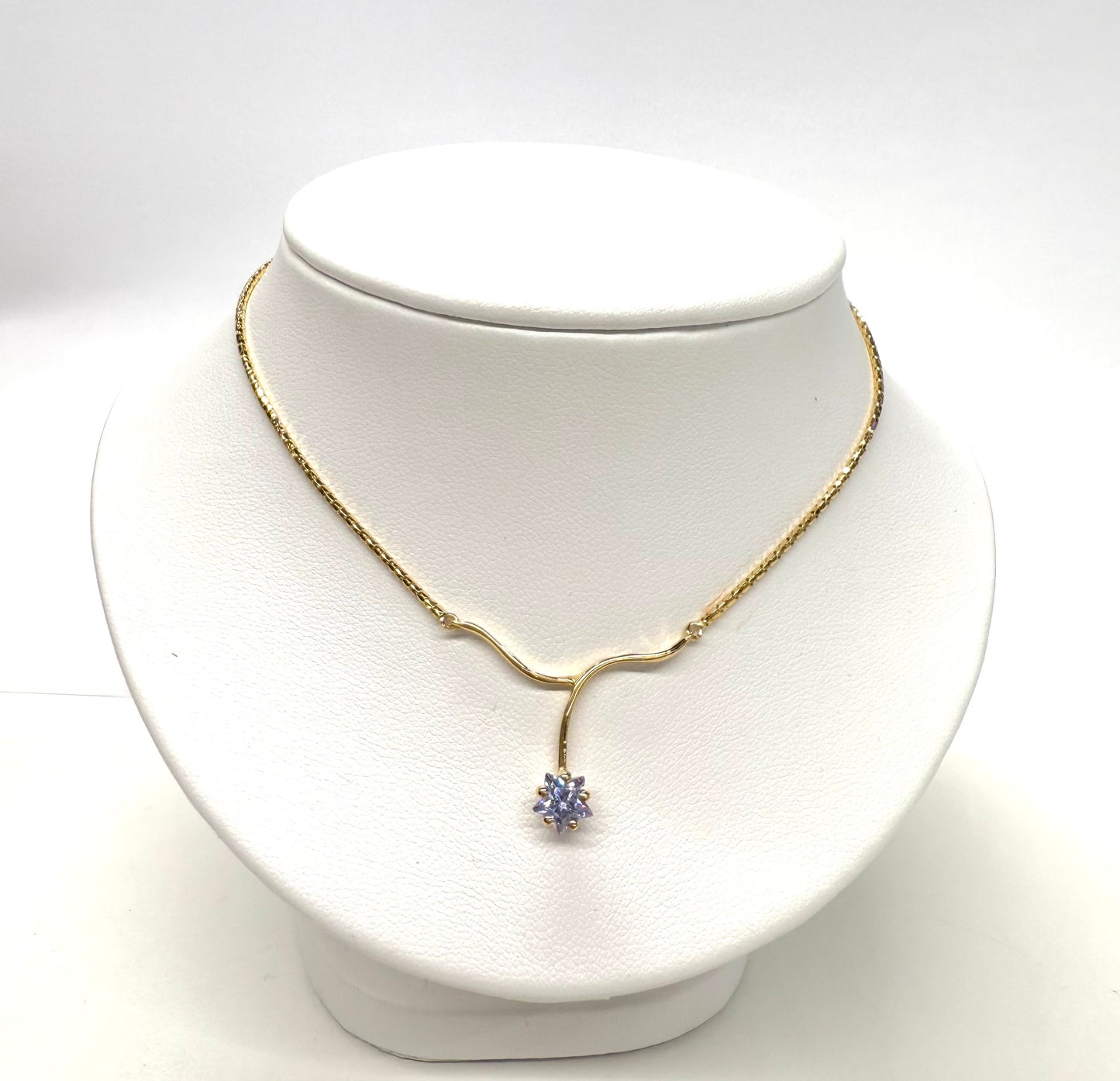Collier maille Vénitienne en Or Jaune 18K avec Zirconium