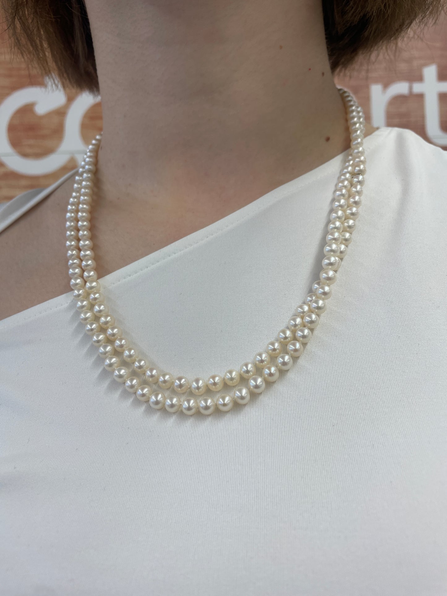 Collier Matinée Or Jaune Perles 18K 49.83 Grs