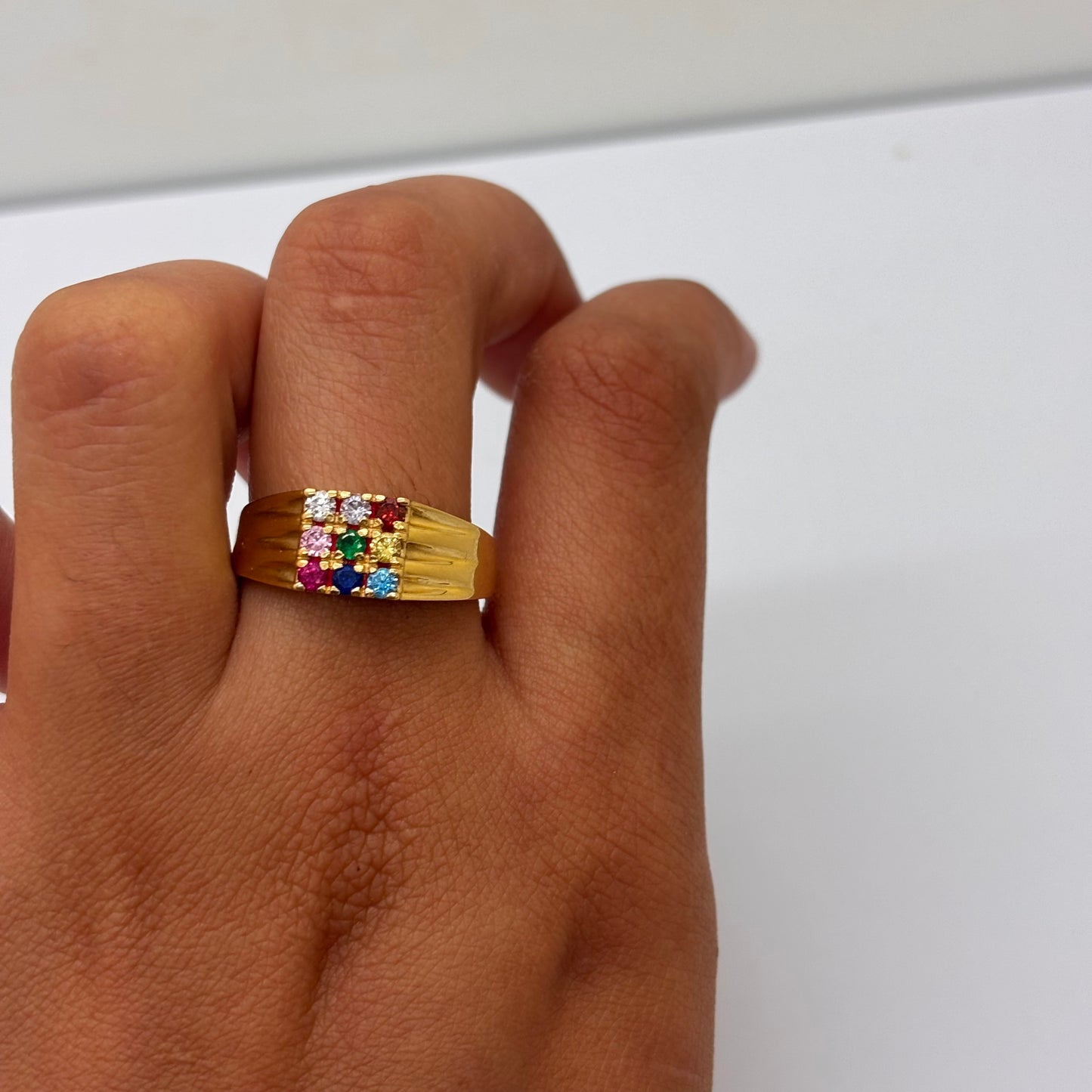 Chevalière en or jaune 18K Taille-65