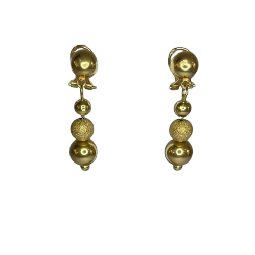 Boucles d'oreilles en or jaune 18K 5.08 Grs