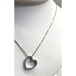 Collier coeur Or blanc