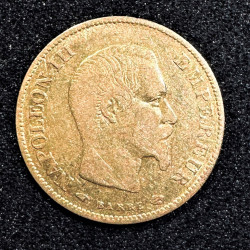Pièce de 10 Francs napoléon 1858 en Or jaune