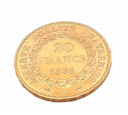 Pièce 20 Francs 1898 Or jaune