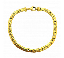 Bracelet maille Haricot Or jaune