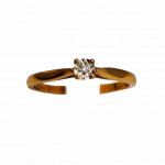 Bague Or Jaune avec Diamant Solitaire 0,01ct