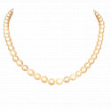 Collier Or Jaune avec Perles Blanches