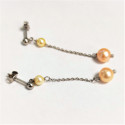 Boucles d'Oreilles Perles de Culture Or Jaune